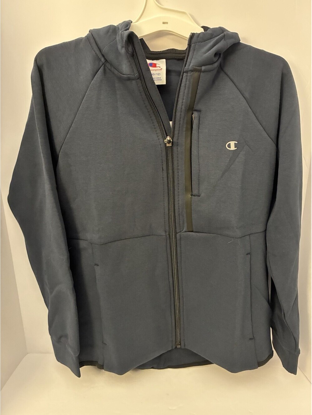 Champion Double Knit Zip Up Hoodie Dark Navy M (10/12) Kids